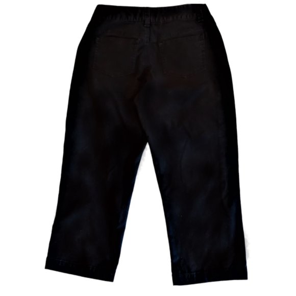 Merona Stretch Black 5 Pocket Capri Jeans Size 2 NWOT - Picture 2 of 4